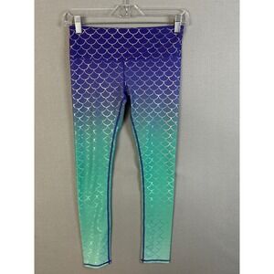 Disney Oh My Disney Mermaid Scale Ombre Leggings Purple Teal XXS